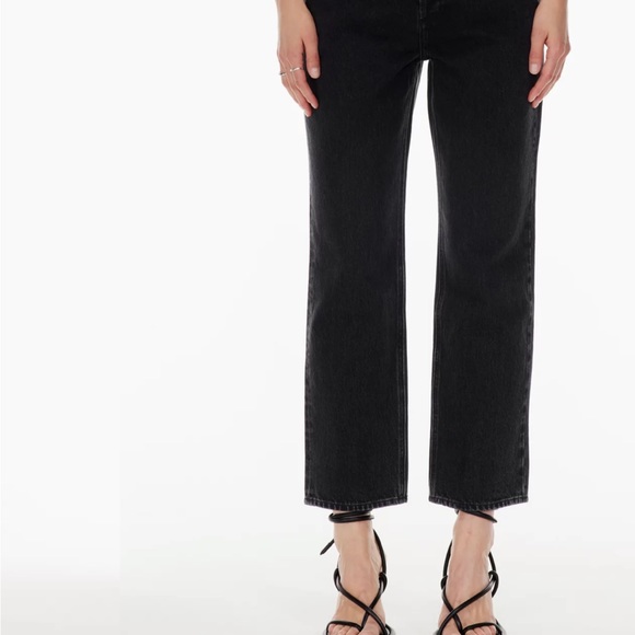 Aritzia Black denim forum , high rise “Joni loose” size 25. - Picture 2 of 3